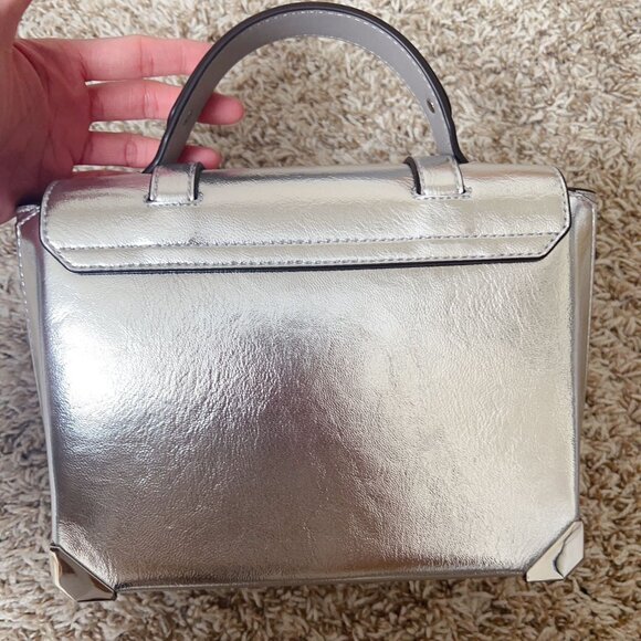 Michael Kors Manhattan Medium Metallic Satchel - Picture 5 of 11